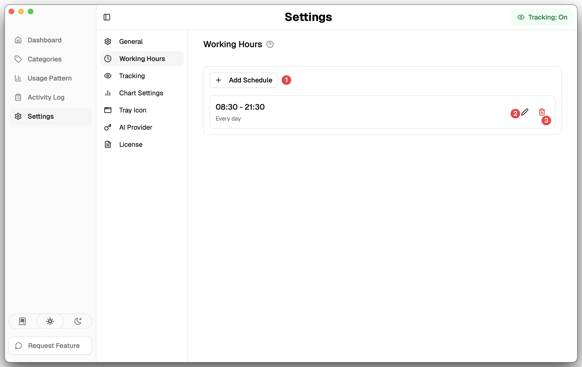 Work-time based tracking
